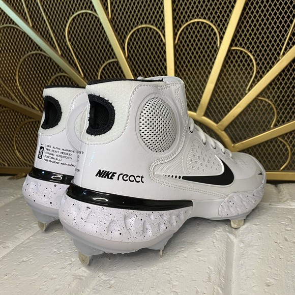 Nike Baseball React Alpha Huarache Elite 3 Metal Cleats Men's Size 7 CZ7946-104 - Picture 7 of 9